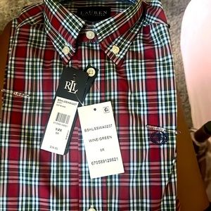 Boys Ralph Lauren long sleeve wine/f